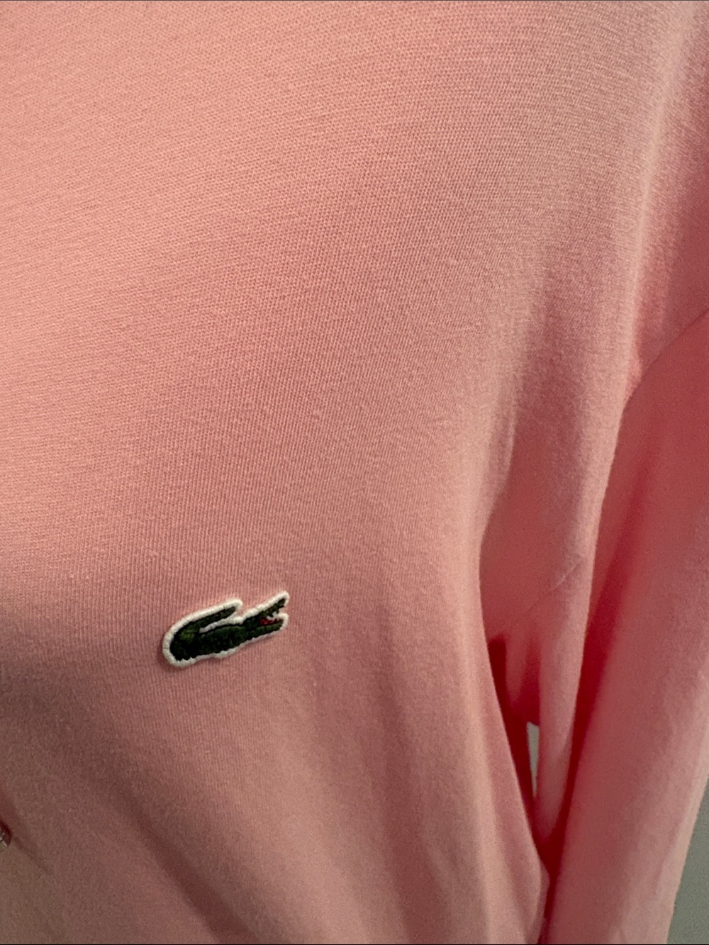 Lacoste Light Pink Hooded Pullover Size XL - Picture 2 of 4